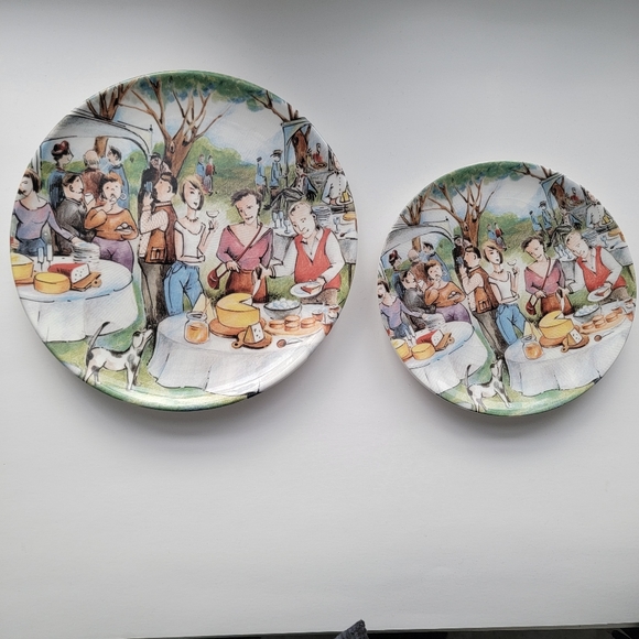 Brunelli Plates Vintage set of 8 plates made in Italy - Picture 6 of 7